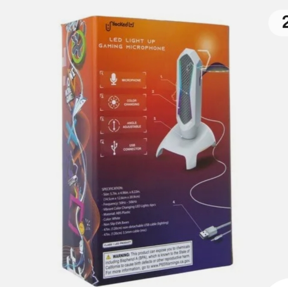 Gaming Microphone/ LED LIGHT UP New In Box NWOT. - Picture 3 of 5